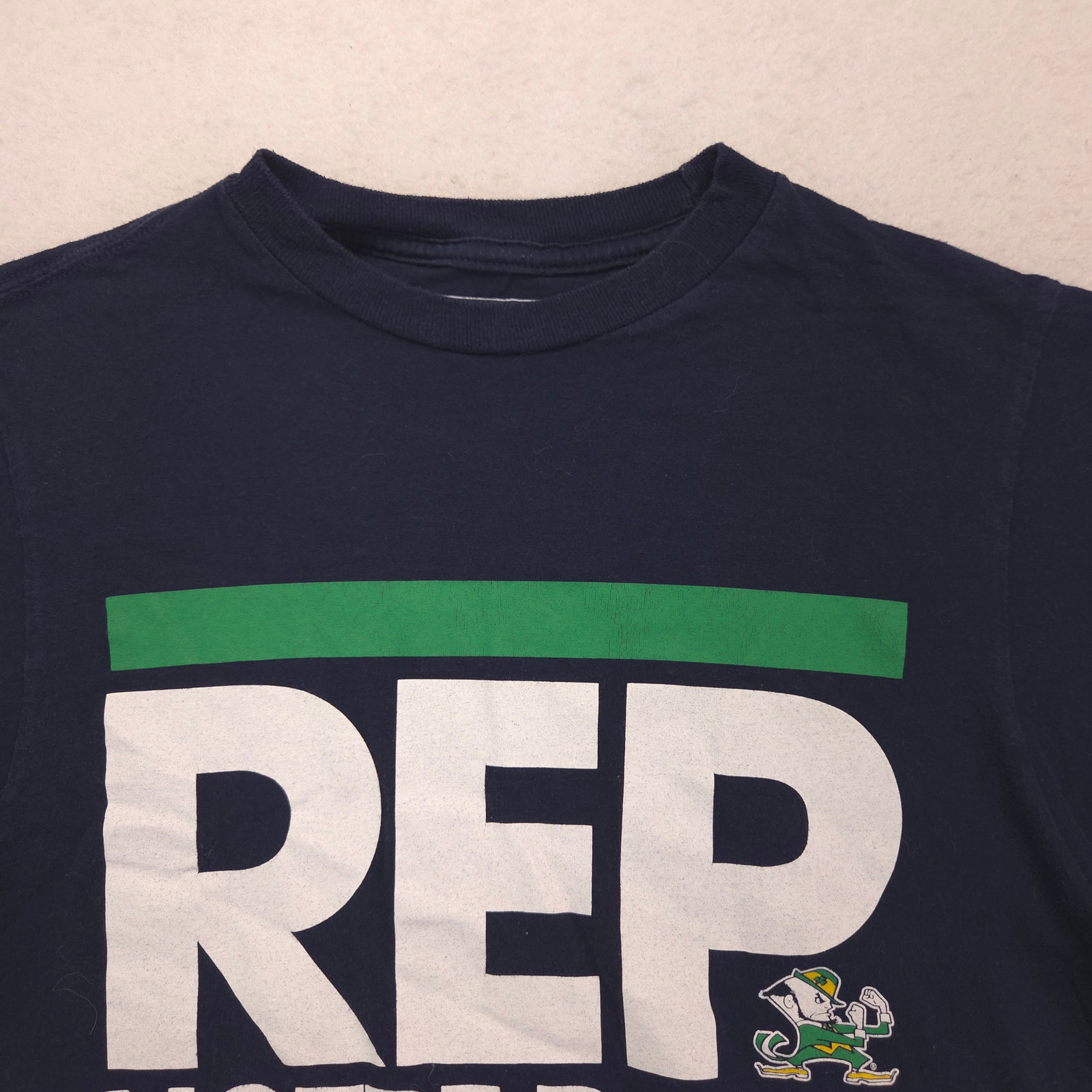 Adidas Notre Dame Crew Neck College Shirt Mens Size Small S Navy Blue